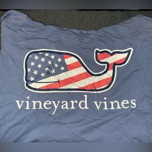 Blue hooded long sleeve vineyard vines shirt